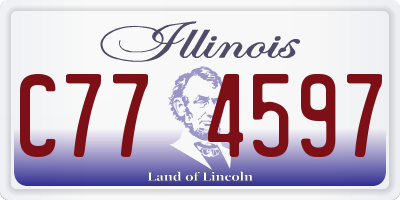 IL license plate C774597