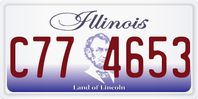 IL license plate C774653