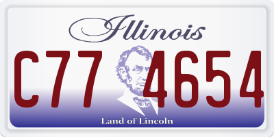 IL license plate C774654