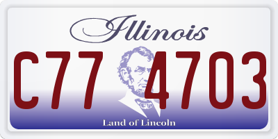 IL license plate C774703