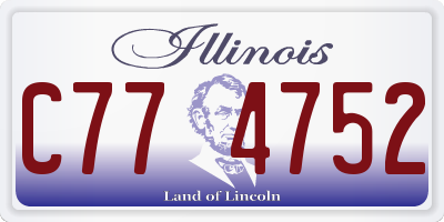 IL license plate C774752