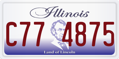 IL license plate C774875