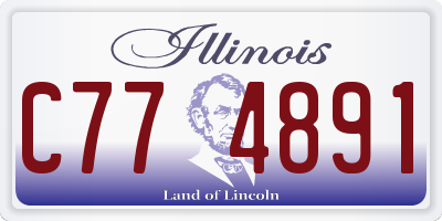 IL license plate C774891