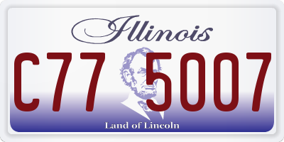 IL license plate C775007