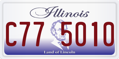IL license plate C775010