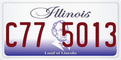 IL license plate C775013