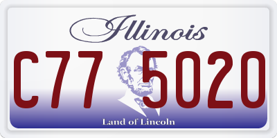 IL license plate C775020