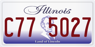 IL license plate C775027