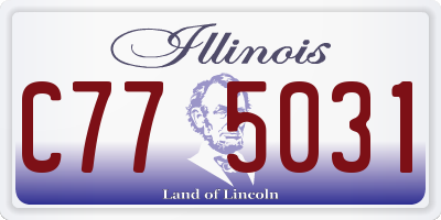 IL license plate C775031