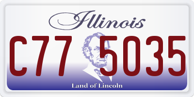 IL license plate C775035