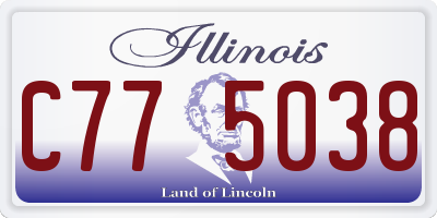 IL license plate C775038