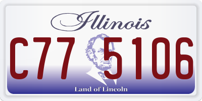 IL license plate C775106