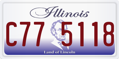 IL license plate C775118