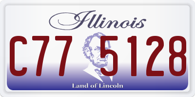 IL license plate C775128