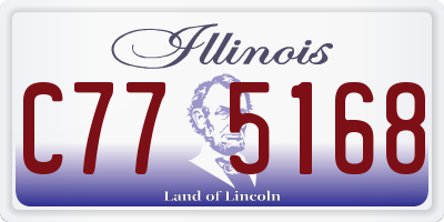 IL license plate C775168