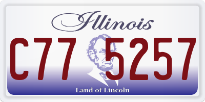 IL license plate C775257