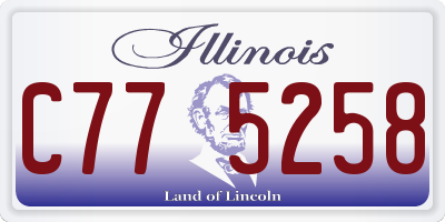 IL license plate C775258