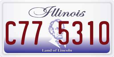 IL license plate C775310
