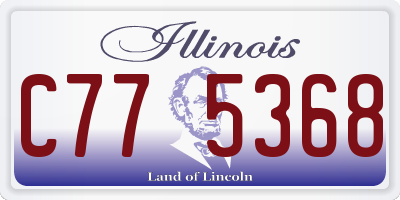 IL license plate C775368