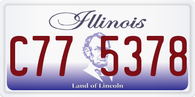IL license plate C775378