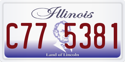 IL license plate C775381