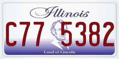 IL license plate C775382