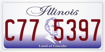 IL license plate C775397