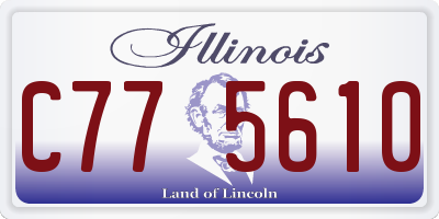 IL license plate C775610