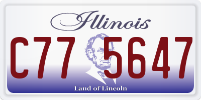 IL license plate C775647