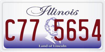IL license plate C775654
