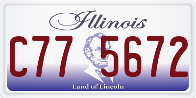 IL license plate C775672