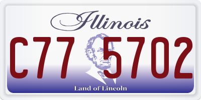 IL license plate C775702