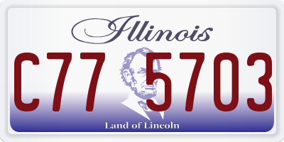 IL license plate C775703