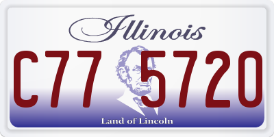IL license plate C775720