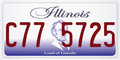 IL license plate C775725