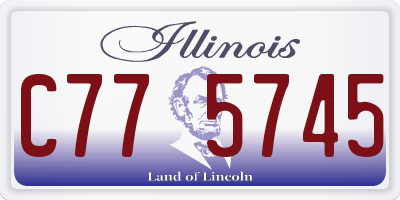 IL license plate C775745