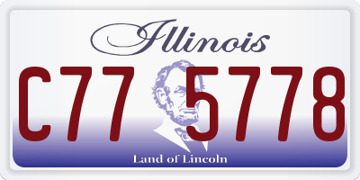 IL license plate C775778