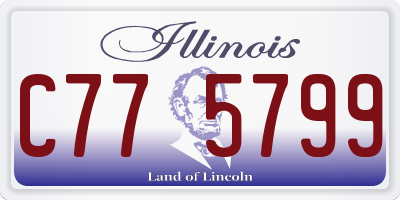 IL license plate C775799