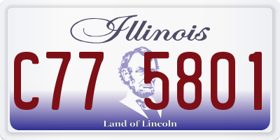 IL license plate C775801