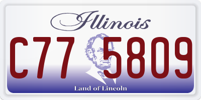 IL license plate C775809