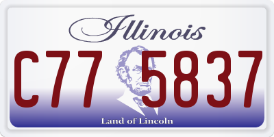 IL license plate C775837