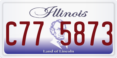 IL license plate C775873