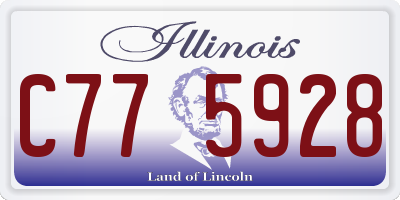 IL license plate C775928