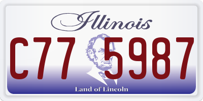IL license plate C775987
