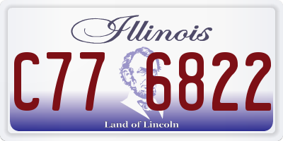 IL license plate C776822