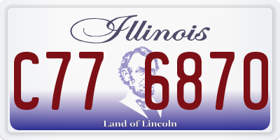 IL license plate C776870