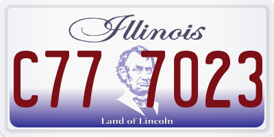 IL license plate C777023