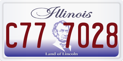 IL license plate C777028