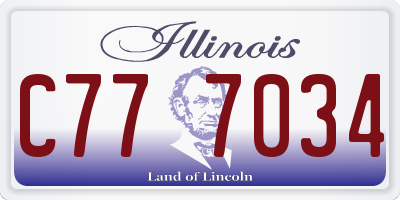 IL license plate C777034