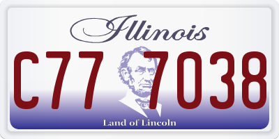 IL license plate C777038